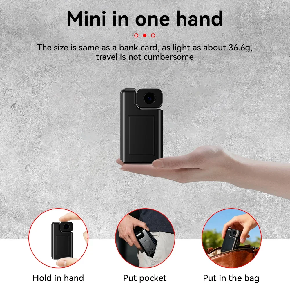 5MP Mini WiFi Body Camera Ultra Light Portable Human Tracking IP Remote Monitoring IR Night Vision Built in Battery Camcorders