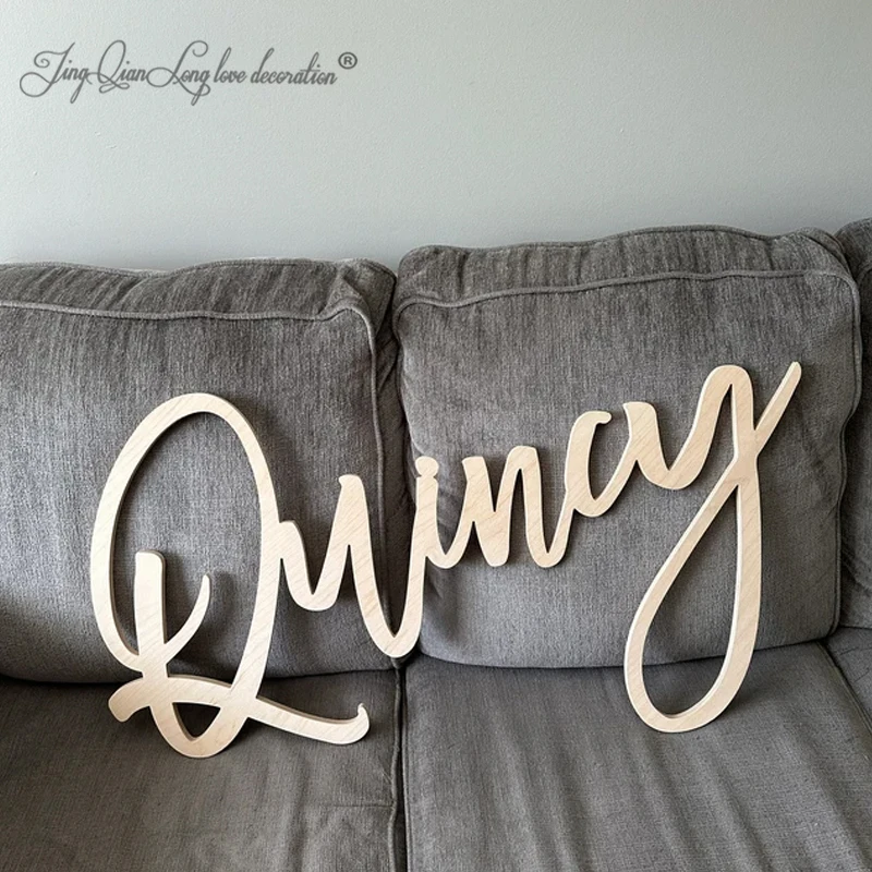 Custom Kid name cut out Wooden Name Sign Wooden first name Custom Nursery Decor Name Wall Decor