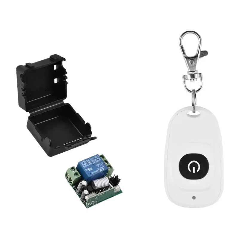 

DIY Kit Control Remote Controller RF Wireless Switch Receiver + Remote Control Transmitter DC 12V Single Channel Relay Module