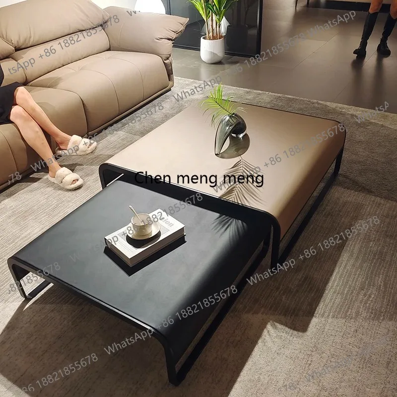 Modern Nordic Wrought Iron Coffee Table Home Living Room Furniture Metal Material