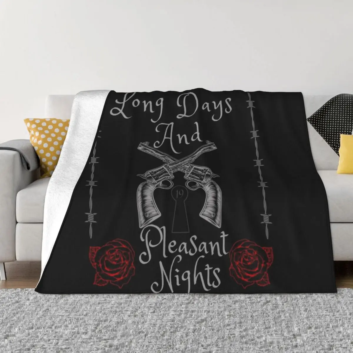 

Long Days And Pleasant Nights, The Dark Tower, Stephen King Fan Design Throw Blanket Hairy Blankets Decorative Blankets anime