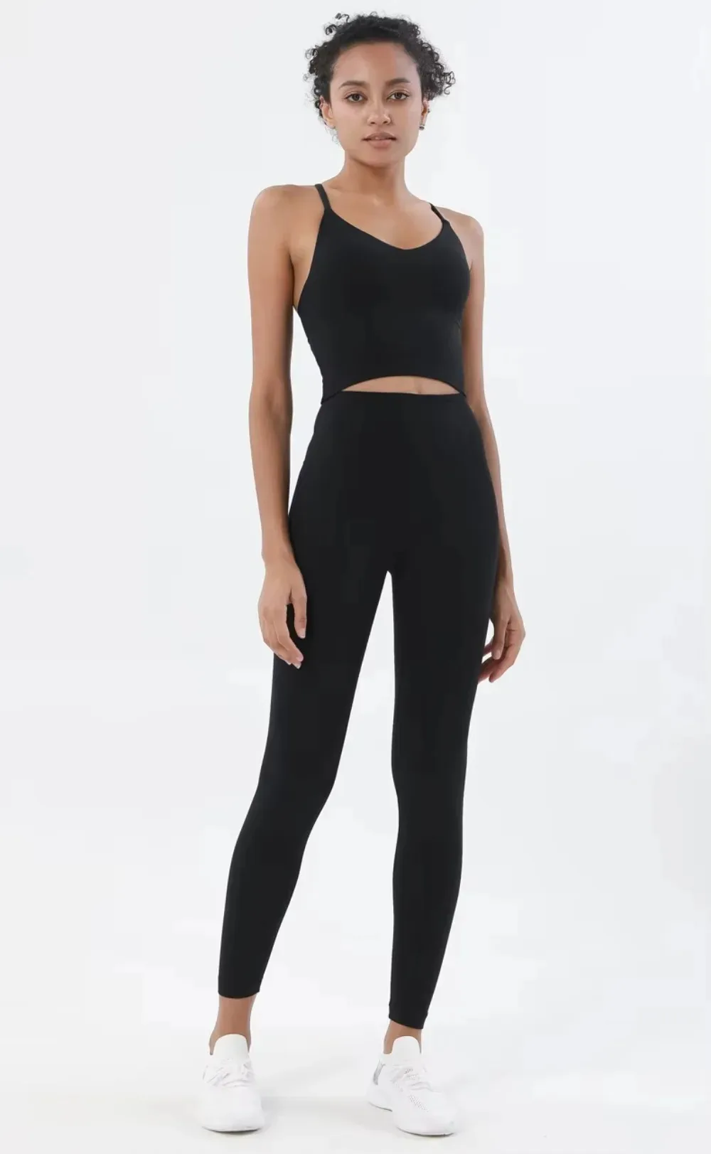 Damen Naked Feeling 2-teiliges Fitness-Set – nahtloser Sport-BH und Leggings mit hoher Taille, stoßfeste, atmungsaktive Fitness-Kleidung, S-XL – Detail 16