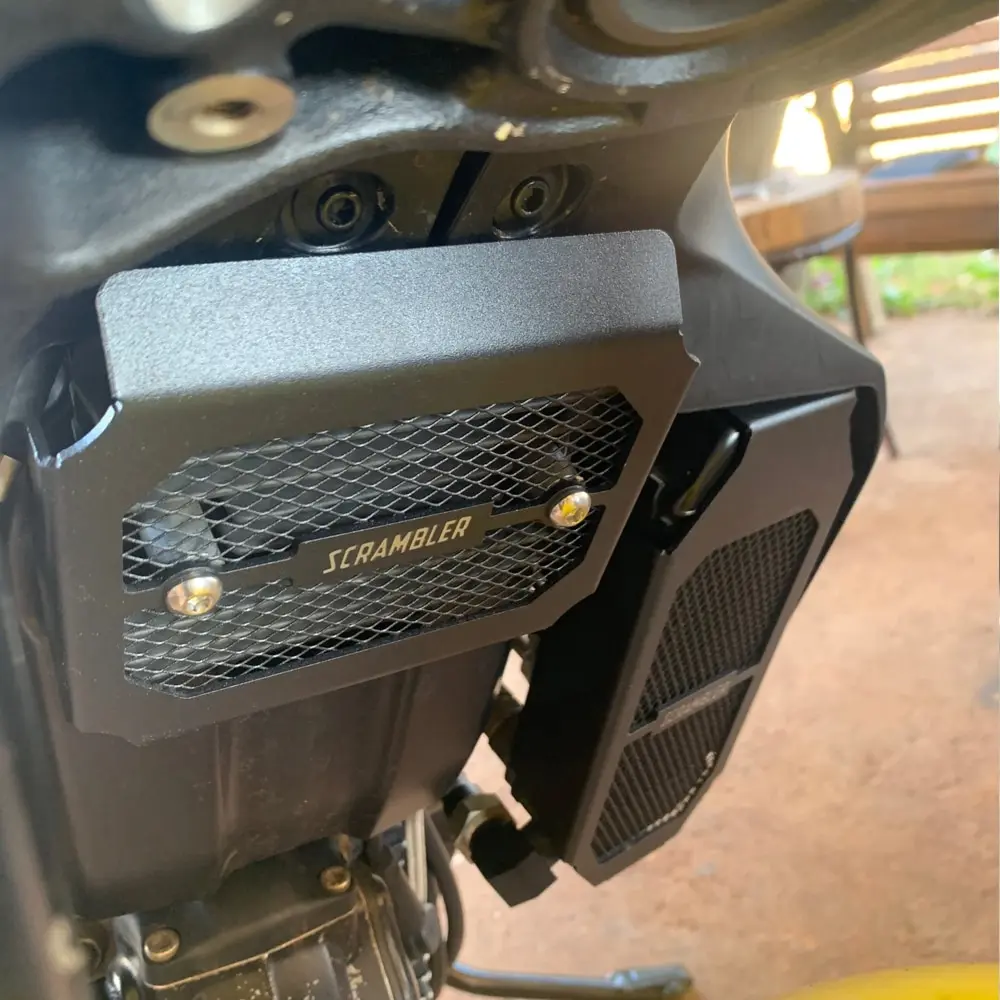 Retificador guarda refrigerador de óleo guarda grade capa protetor para ducati scrambler800 scrambler 800 2015-2021 2022 2023 cnc motocicleta