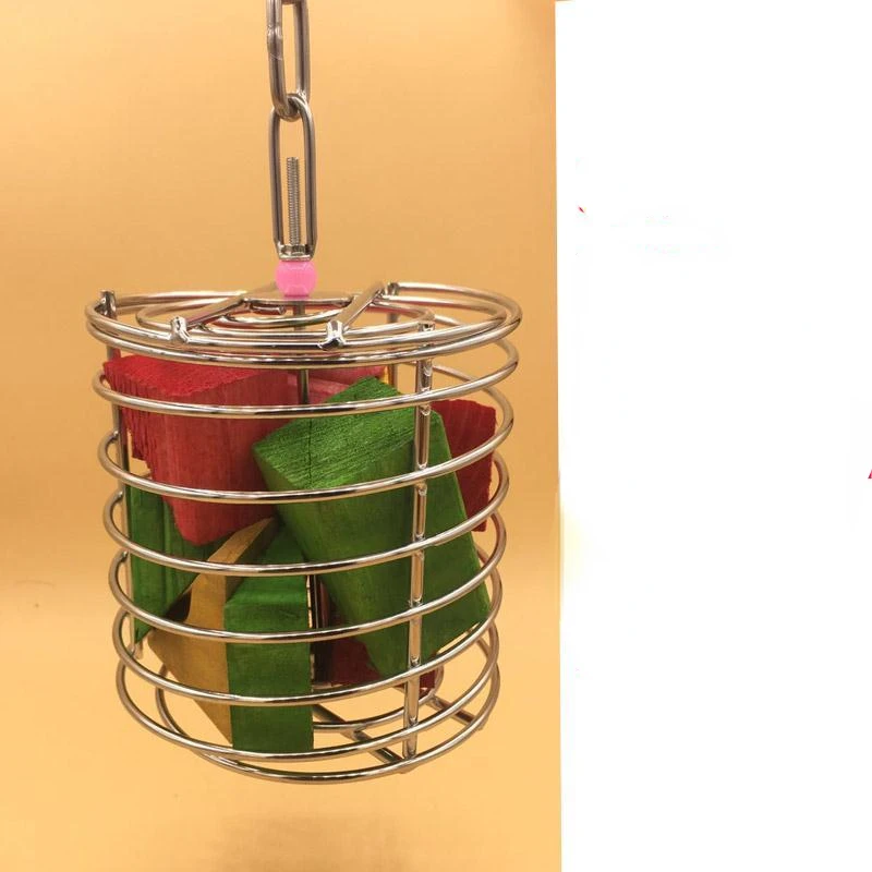 

Large stainless steel parrot foraging toy pet bird toy Amazon food cage