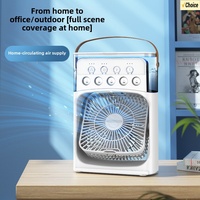 Mini AC Air Cooler Fan 3 in 1 Portable Humidifier with LED Light for Home Office Bedroom Camping Cooling