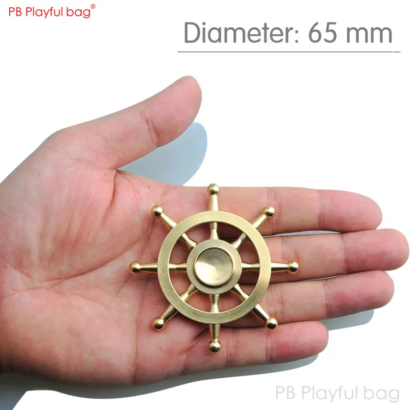 Metal Spinner Full Copper Adult Children Decompression EDC Colorful Fingertip Gyro Stress Relief Toys TS39