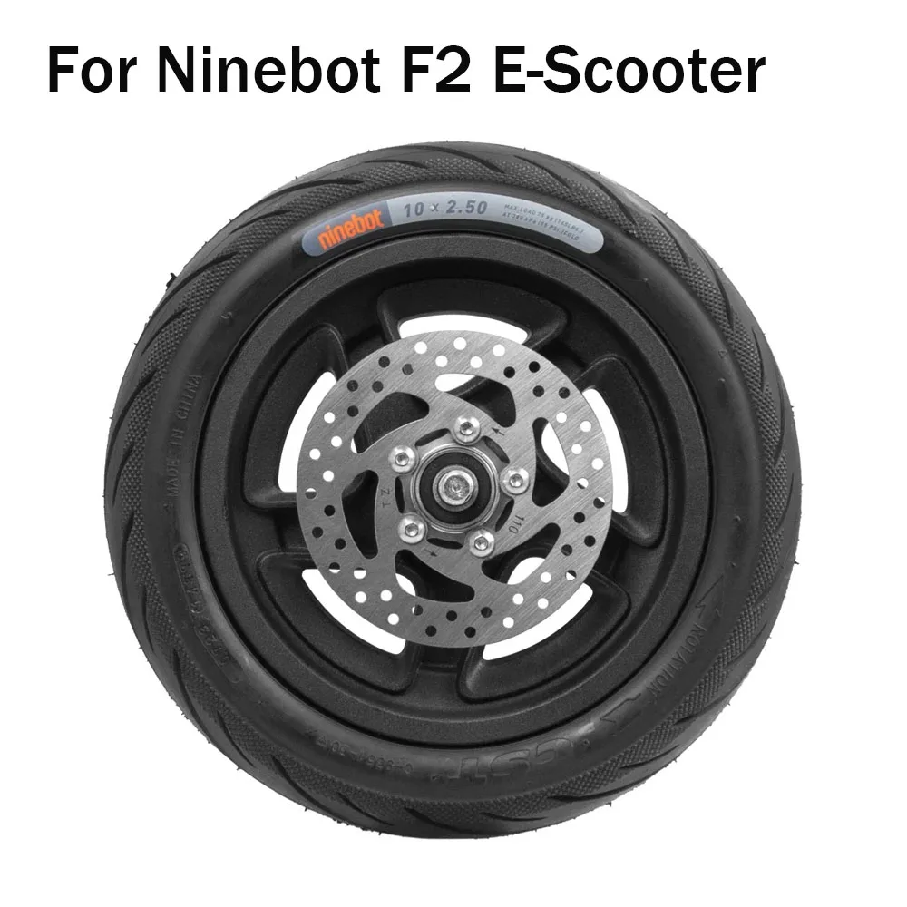 Original Electric Scooter 10Inch Front Wheel Hub Kickscooter Accessories with 10x2.5 Vacuum Tire Assembly For Segway Ninebot F2