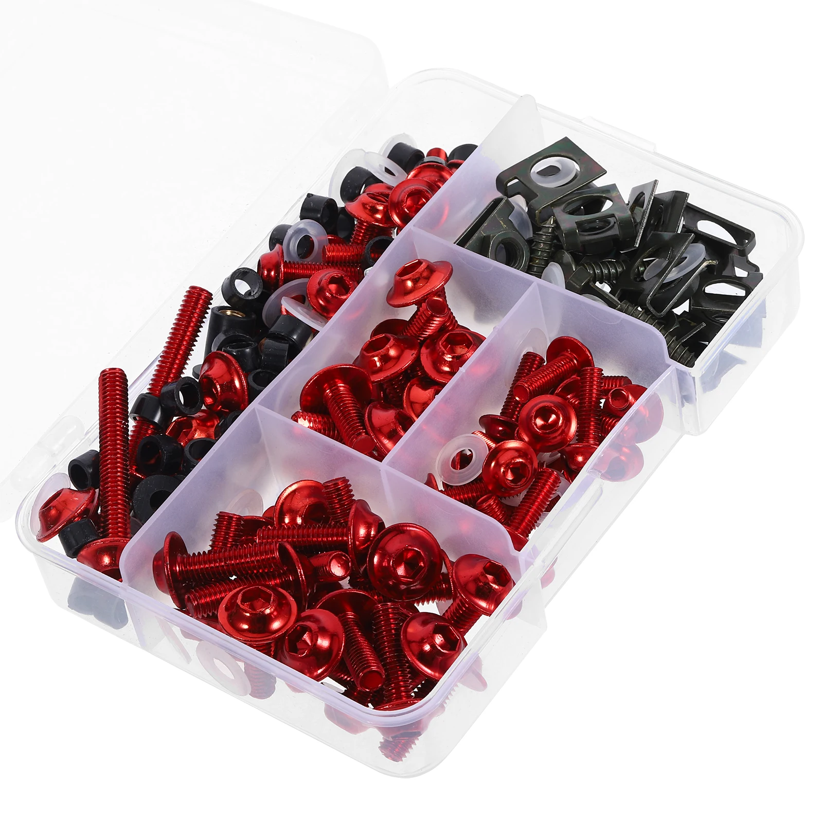 

1 set Motorcycle Modification Bolts Black Screws Nut Fairing Kit Windscreen Blanking Plugs Body Parts Accessories Stylish Look