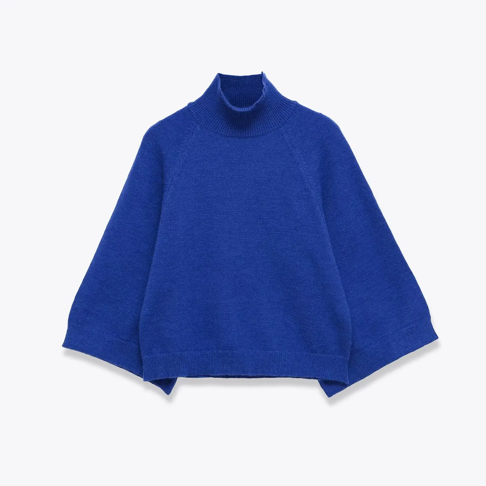 NLZGMSJ Beiläufige Gestrickte Frauen Lose Pullover Herbst Langarm Halb Hohe Kragen Oversize Pullover Weibliche Warme Pullover Y2K