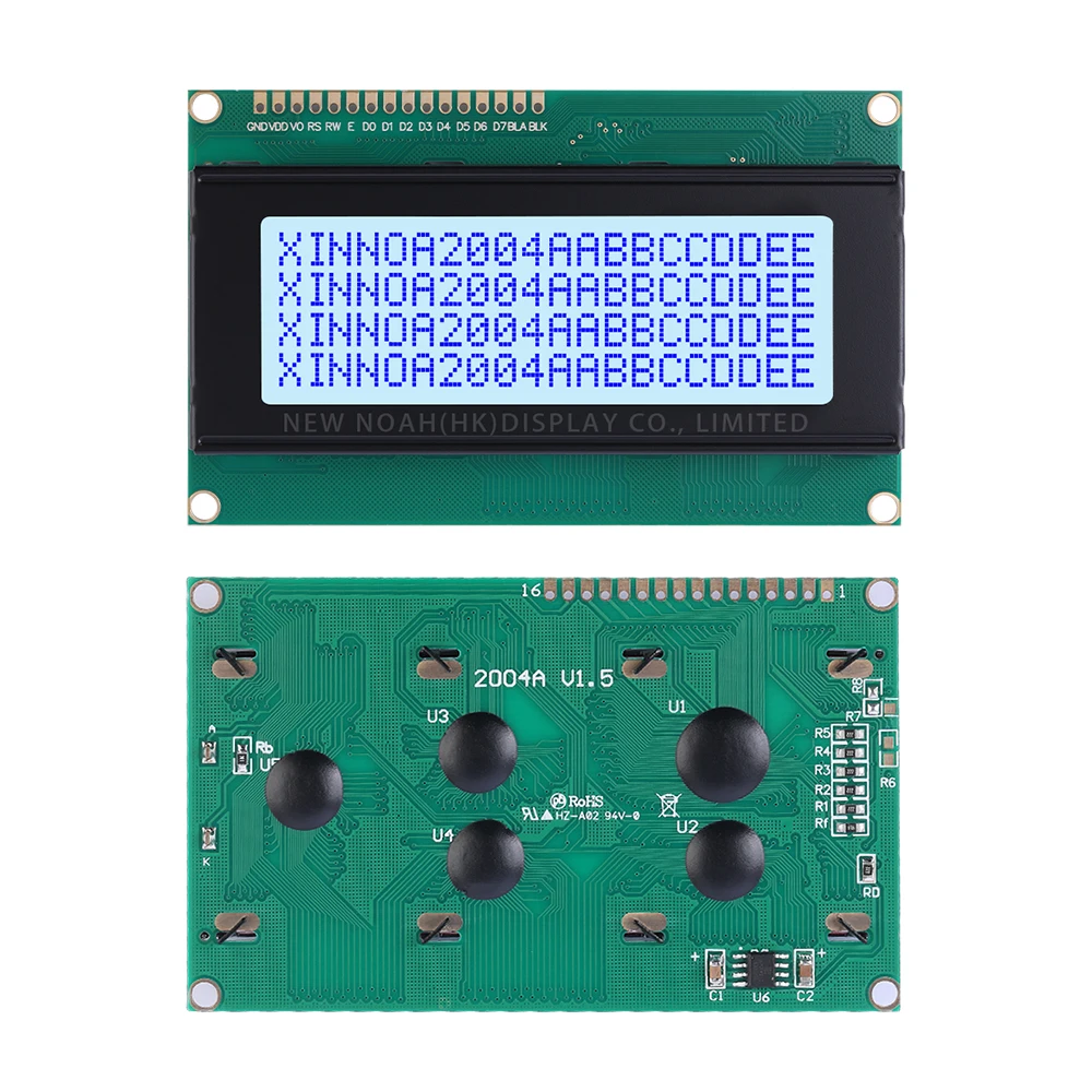 Gray Film Blue Letters 2004A 3.3V Character LCD Module Display Screen 4*20 4X20 4002 98*60MM ST7066U Support Scheme Development