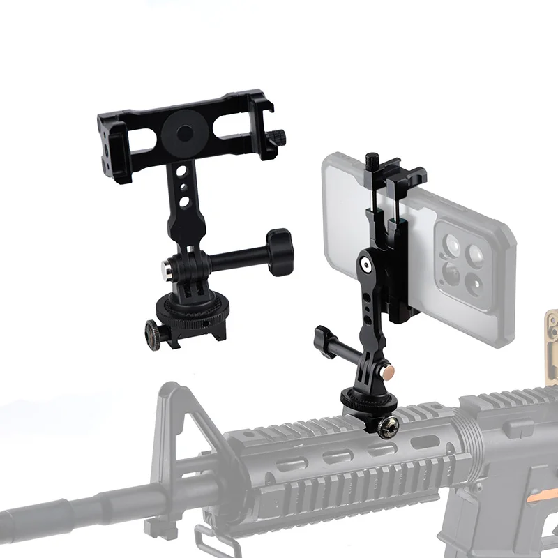 التكتيكية 20 مللي متر Picatinny السكك الحديدية حامل هاتف المحمول عمودي جبل العسكرية نمط الهاتف السكك الحديدية جبل للهواتف الادسنس مسدس لعبة