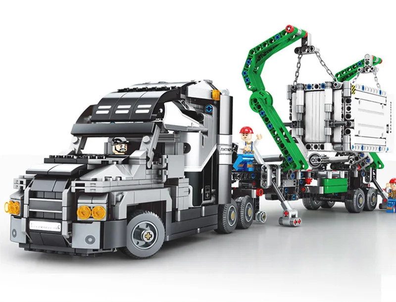 

2595 pcs Mack Anthem (Mack Anthem) 42078 building block 1202 mechanical code: gray container truck (Technique) 702940 Bricks