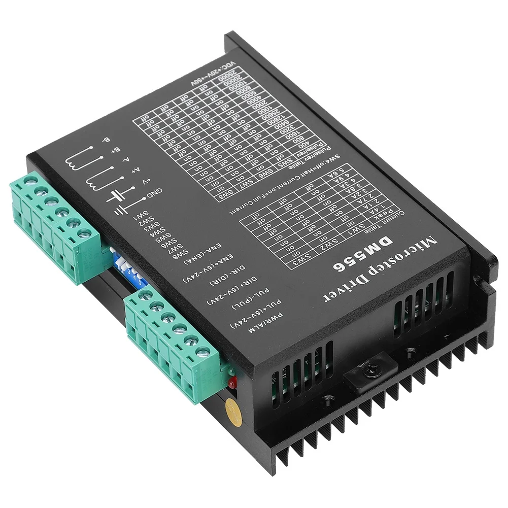 DM556 Stepper Motor Driver 20‑50VDC Low Noise Anti‑Interference 200kHz Pulse Input Frequency