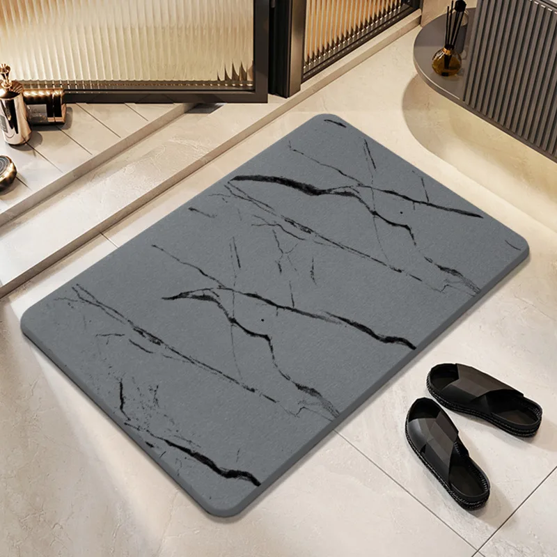 VIKAMA Light Luxury Modern Texture Diatomite Carpet Living Room Bathroom Doorway Anti-slip Dirty Resistant Home Decoration