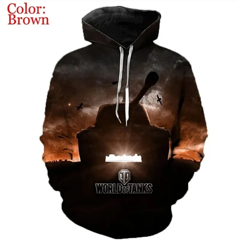 

New Shooting Game World Of Tanks Printed Hoodies WOTB Graphic Hooded Sweatshirts Kids Fashion Streetwear Pullovers Unisex Hoodie