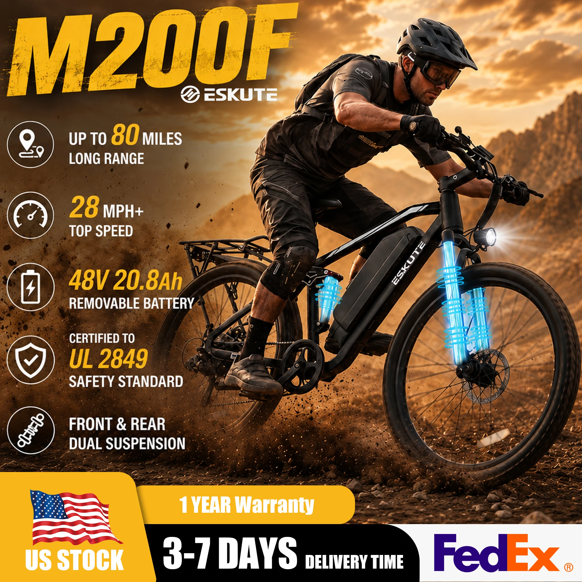 Commuter Biking - Bicicletta Elettrica ESKUTE M200F per Adulti