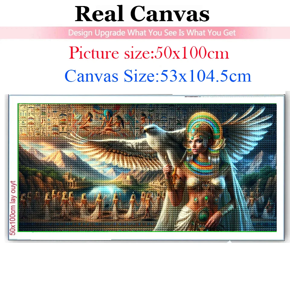 Large Beautiful Egyptian Beauty Owl 5D Large Diy Diamond Painting New 2025 Full Square Round Diamond Mosaic Needlwork Embroidery