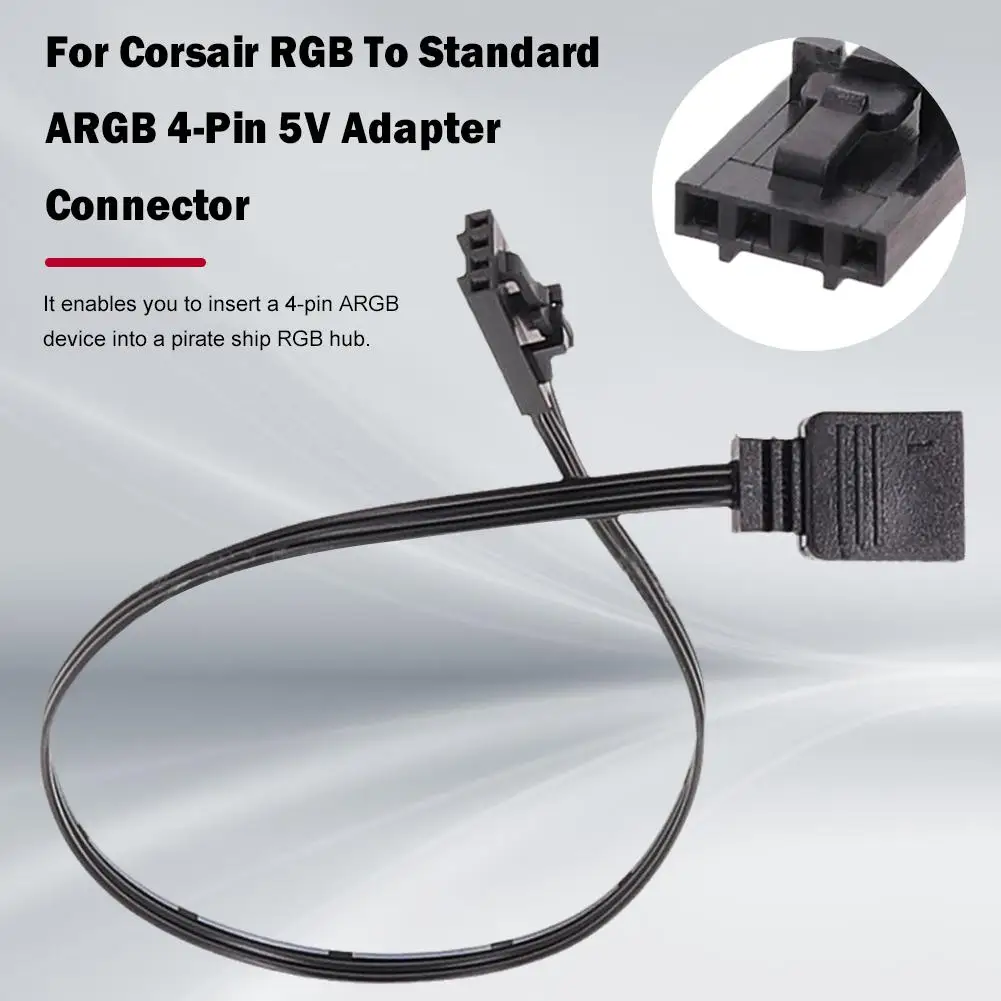 Pirate Ship Controller Adapter Line RGB Cable 25cm Extension Cord For Corsair RGB To Standard ARGB 4-Pin 5V Adapter Connector