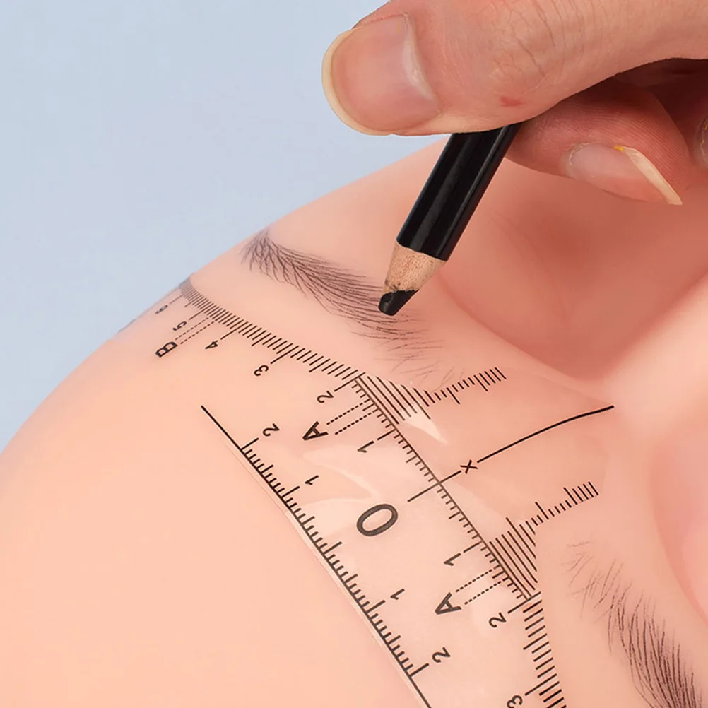 10 قطعة حاكم الحاجب المتاح ماركر المهنية قياس المشكل التسوية رسم ماكياج الحاجب الخريطة ل