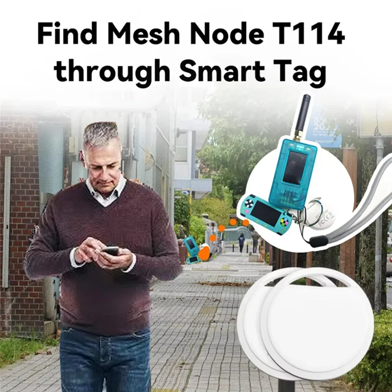 

-A20Z устройство слежения с защитой от потери для Find My APP Smart Tag Mesh Node T114 Металастичный трекер Nordic NRF52840 SX1262