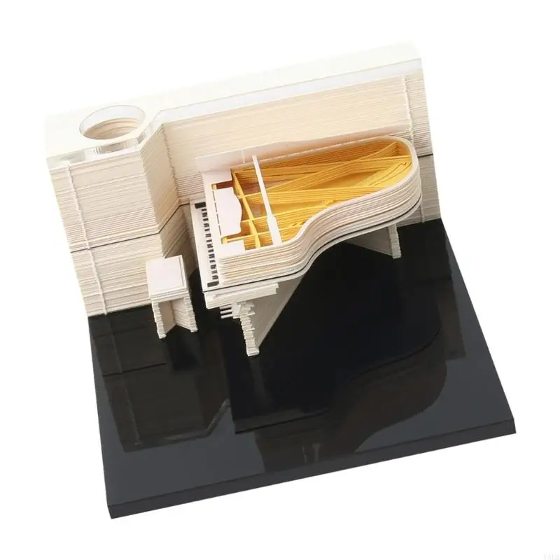 Y5LB Tall Quality 3D Piano Theme Weekly Note Pad Desk Decoration For Computer Study Room 3