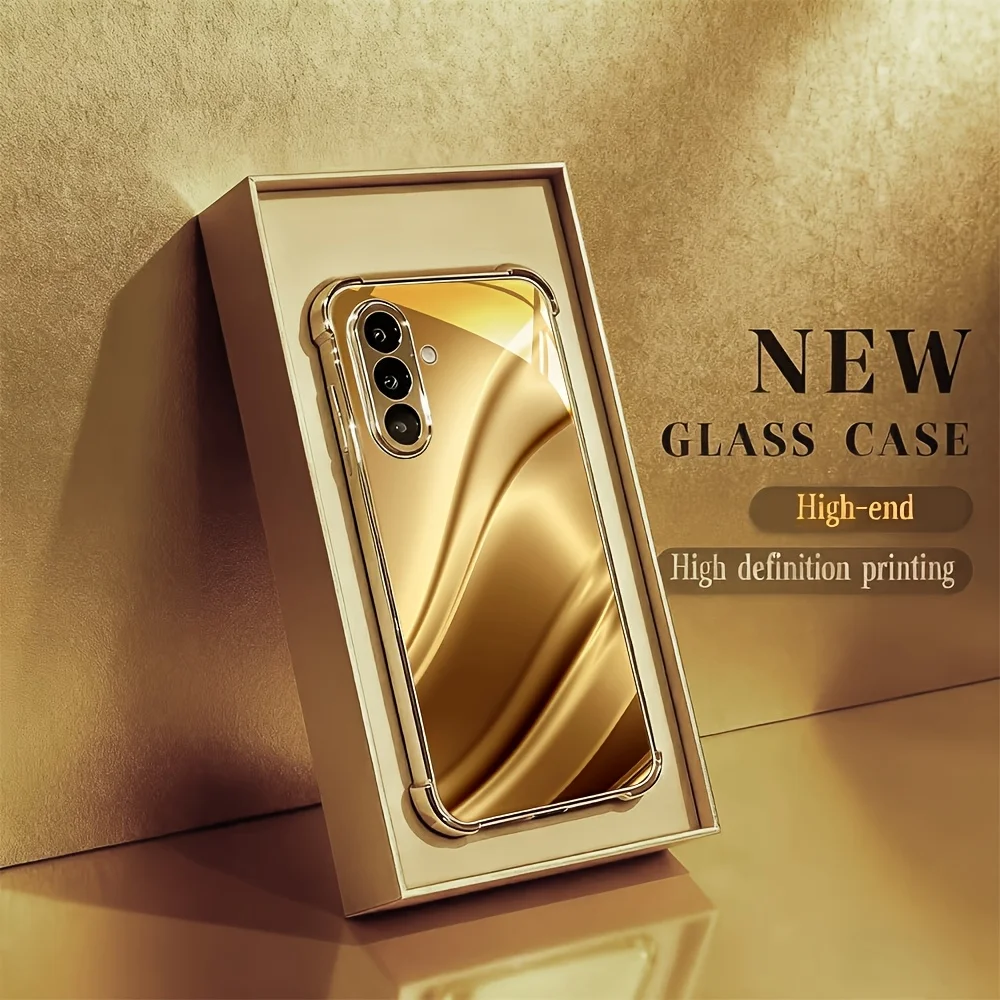 Golden Fashion Pattern Phone Case Suitable for Samsung Galaxy S26/S25/S24/S23 Ultra /S22 Ultra/S20 Ultra/56/A72/A73 5G