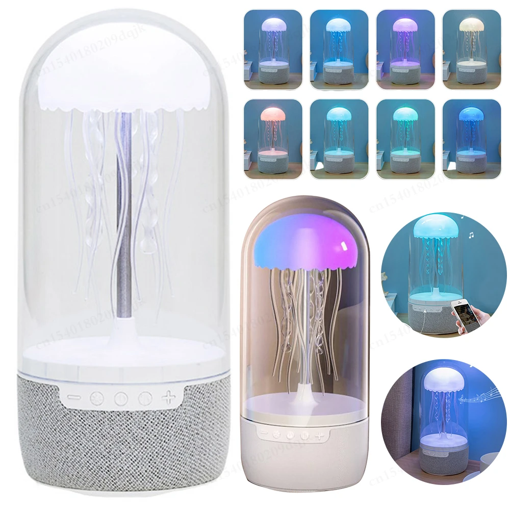 Colorful Jellyfish Bluetooth Speaker Lamp Creative Portable Speaker HiFi Stereo 3D Surround Subwoofer Home Theater Sound System