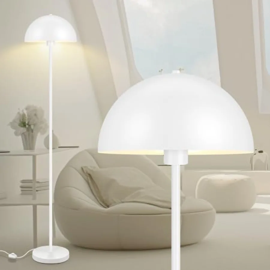 

Floor Lamp, Industrial Floor Lamps for Living Room, 65.6in Standing Lamp, Retro Mushroom Dome Shade, Whole Metal, E26 Socket, M