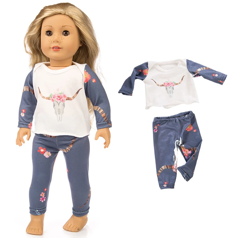 baby doll dress with trousers for 17inch  reborn baby doll clothes 18 inch reborn doll clothes wear