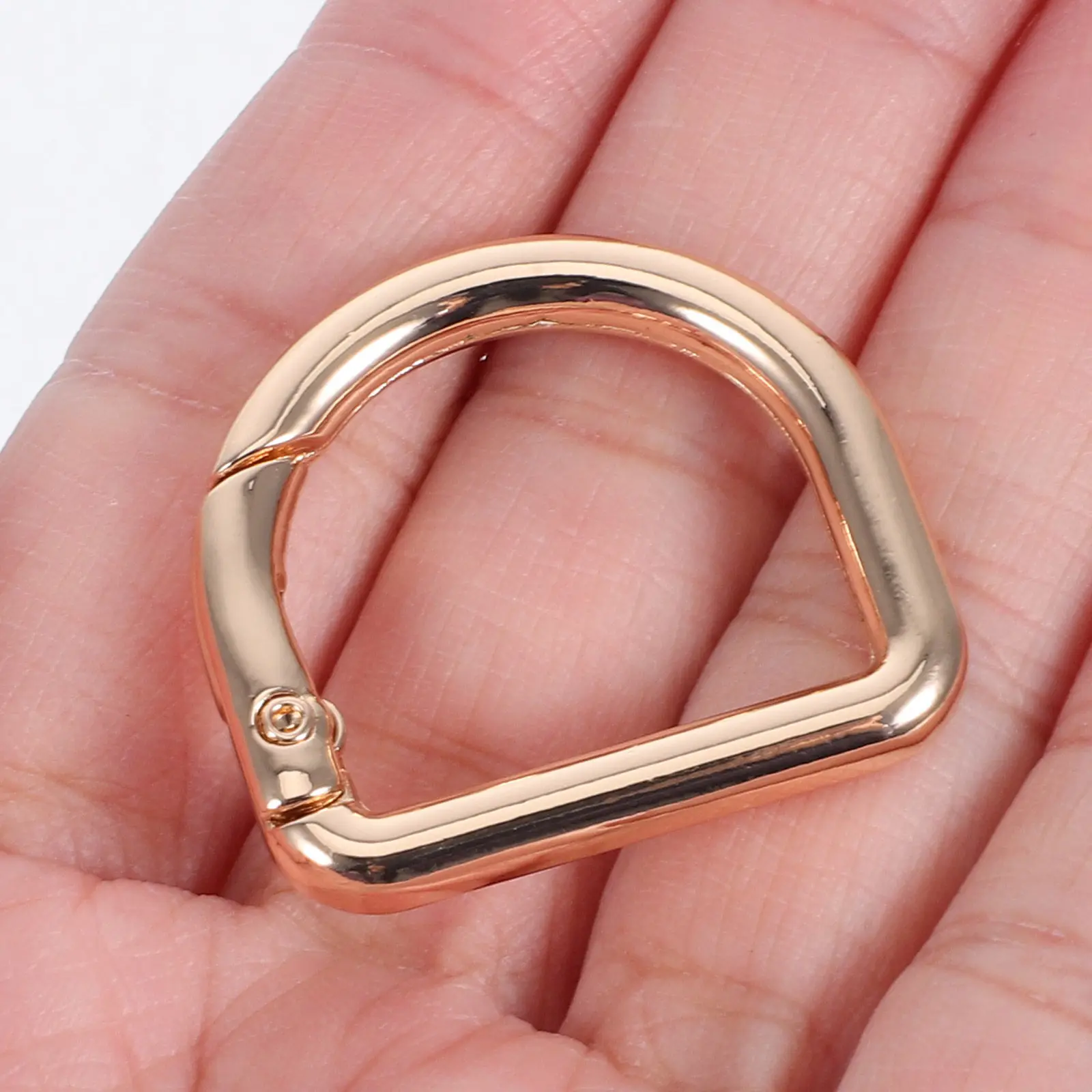10Pcs D Shape Buckles Spring Snap Clips Semicircle Metal Spring Buckle Purse Strap Clips Bag Hardware Accessories