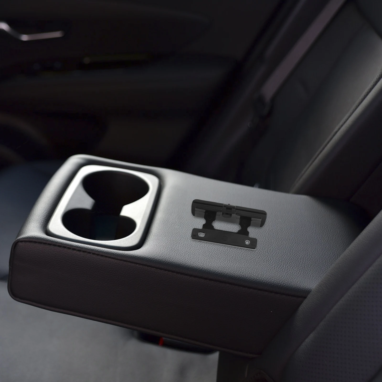 

Central Console Latch Black Abs Replacement H Center Console Lock Armrest Box Latch Vehicle Armrest Lid Lock Durability