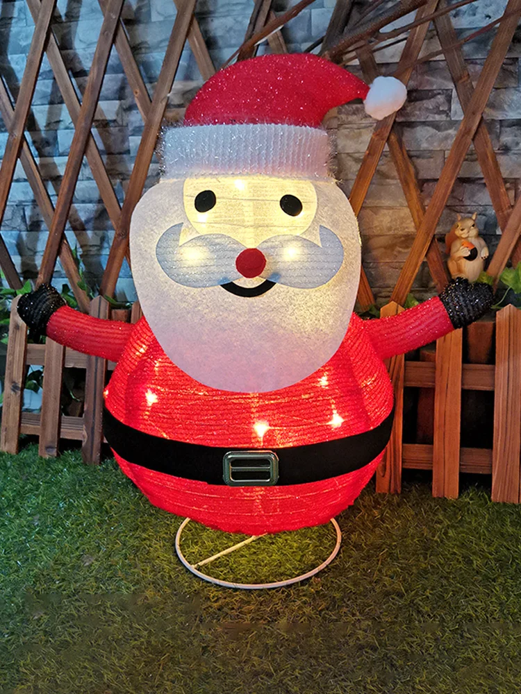 Solar Santa Claus Snowman Creative Decorative LightsOutdoor Modeling Colored LightsVilla Courtyard Shopping Mall Festive