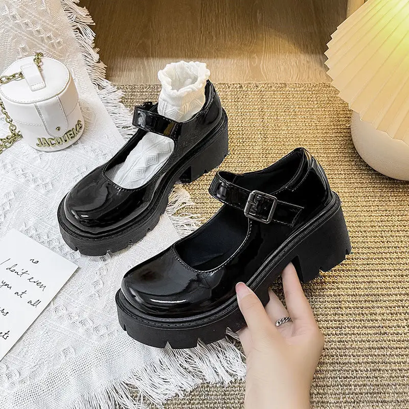 Lolita Shoes Women Japanese Style Vintage Soft Sister Girls High Heels Waterproof Platform College Student Costume Shoes