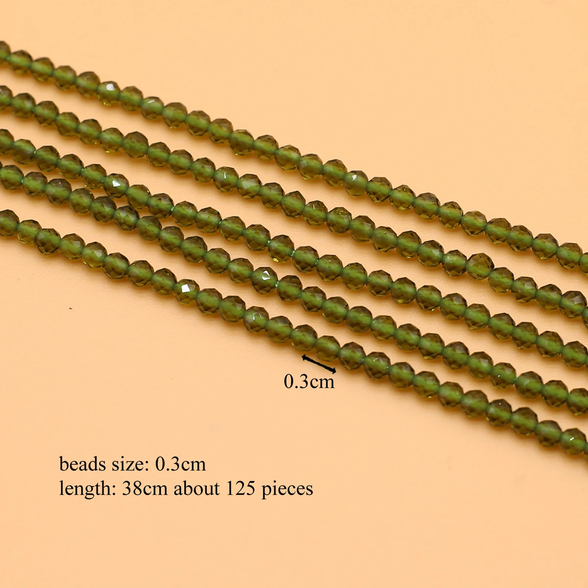 Faceted Stone Beads Section Army Green Spinels Stone Beads for Bracelet Necklace Accessories Jewelry Making Women Gift