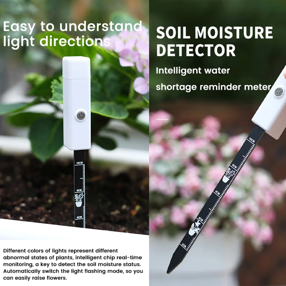 Imagem -04 - Sensor de Umidade do Solo para Plantio de Jardim Testador de Umidade de Temperatura Detector de Plantas Monitor com Indicadores de Cores