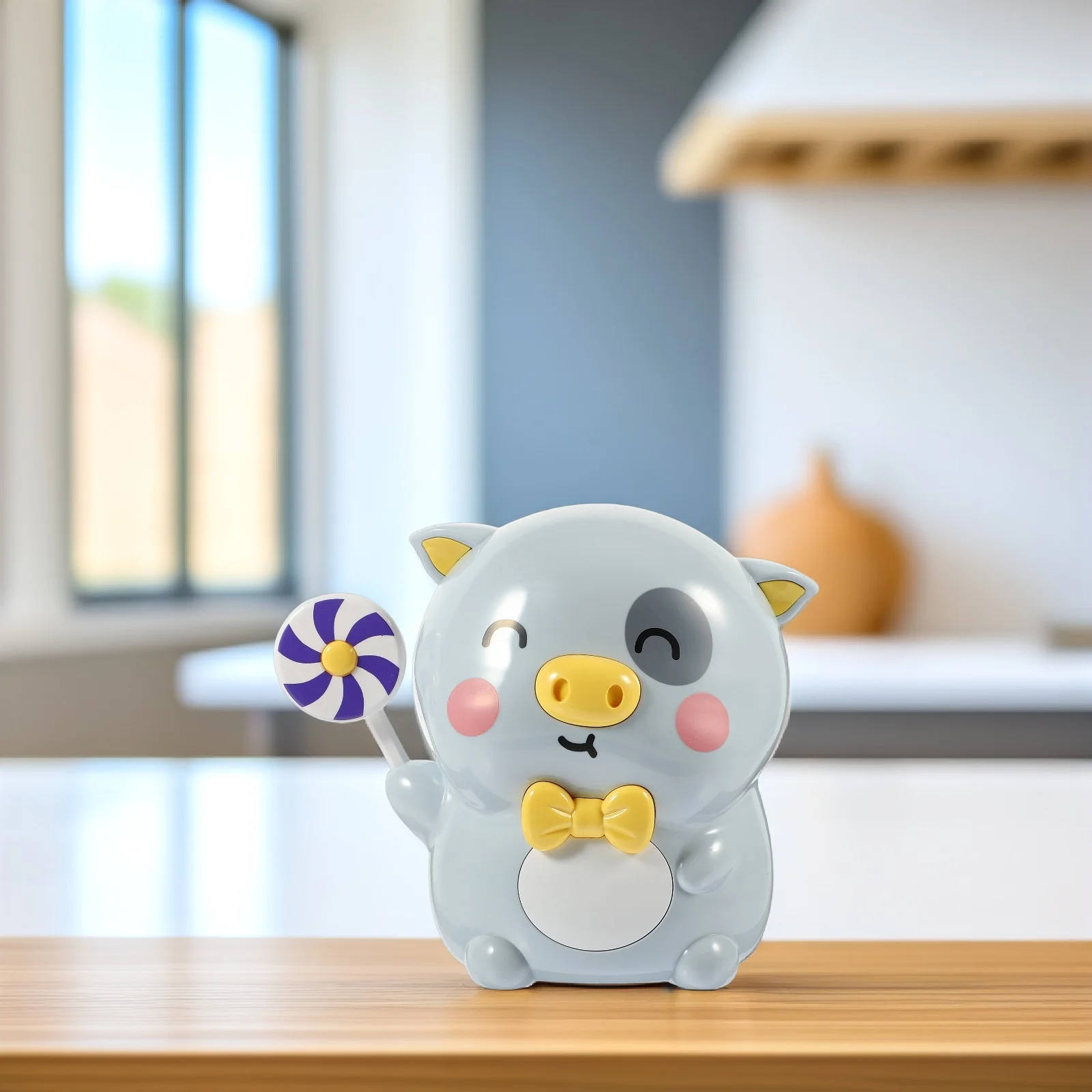 1pc Schattige Mooie Abs Cartoon Varken Munt Bank Lollipop Sleutel Geldbesparende Pot Desktop Decoratie Voor Kinderen Verjaardag Kerstcadeau