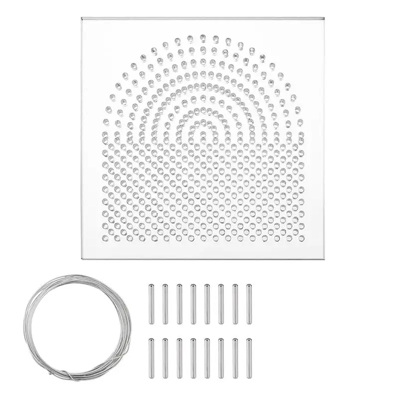 

AB11-Приспособление для гибки проволоки, квадратные акриловые доски 10x10 см для намотки ниток, органайзер для ниток с металлическими креплениями