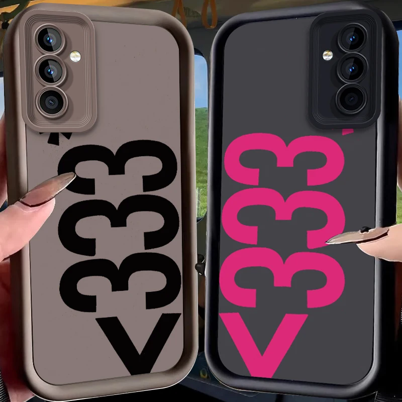 Aesthetic 333 Number Soft Case for Samsung Galaxy S26 S25 Edge S24 Plus S23 S22 Ultra S21 S20 FE A57 A56 A55 A54 5G A51 4G Cover