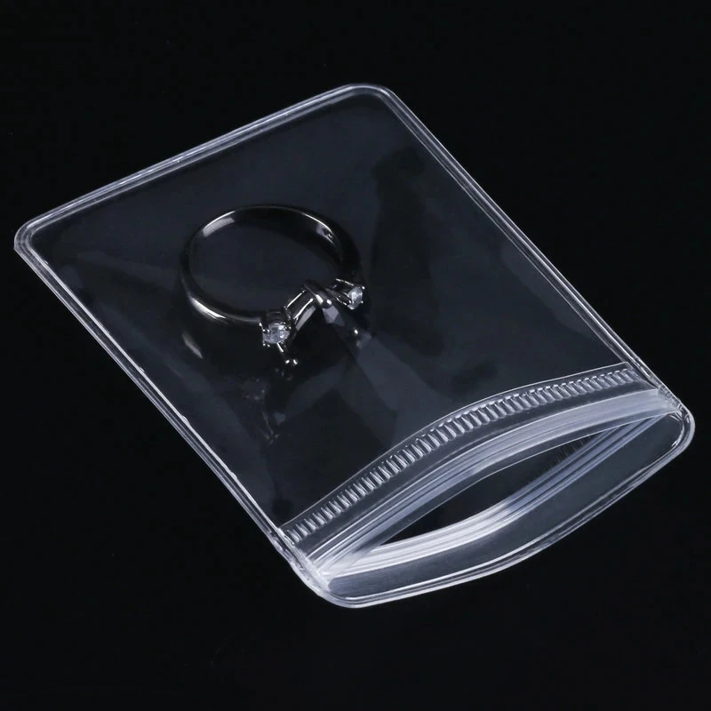 

30Pcs/lot PVC Jewelry Pouches Transparent Zip Storage Bag Packaging Bags for Earring Necklace Jewelry Anti-Oxidation Display
