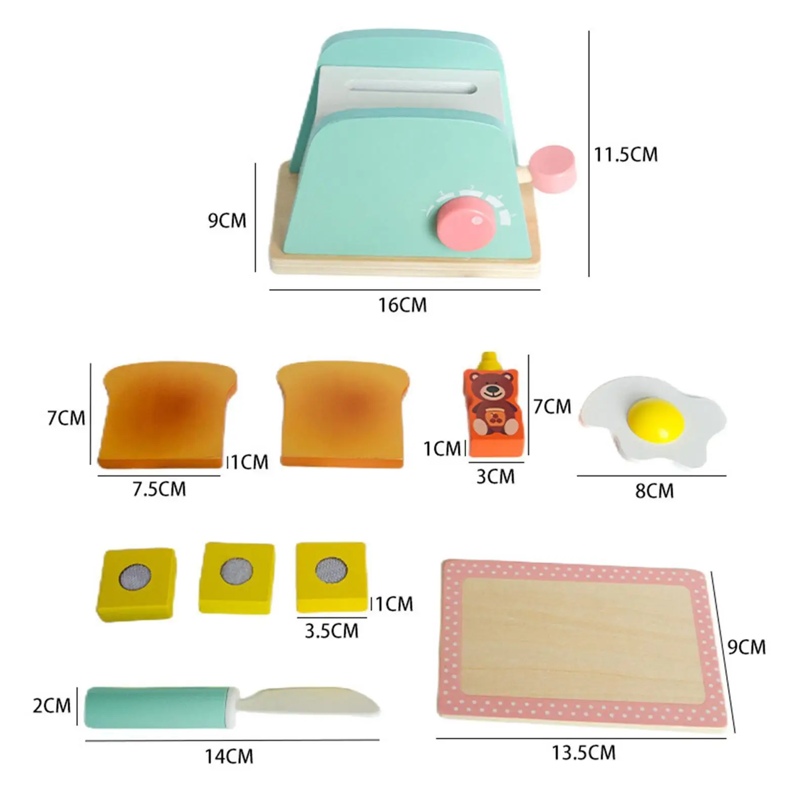 Toasters for Kids Play Kitchen Accessories Education Role Playing Wooden Kitchen Toys Bread Maker Toy for Girls and Boys Kids