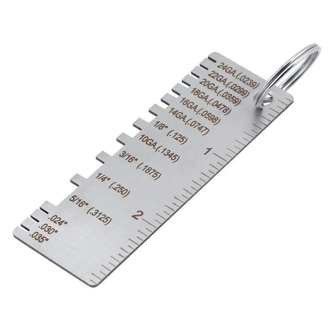 0-36 Round AWG SWG Wire Gauge Thickness Ruler Gauge Diameter Stainless Steel Measurer Tool