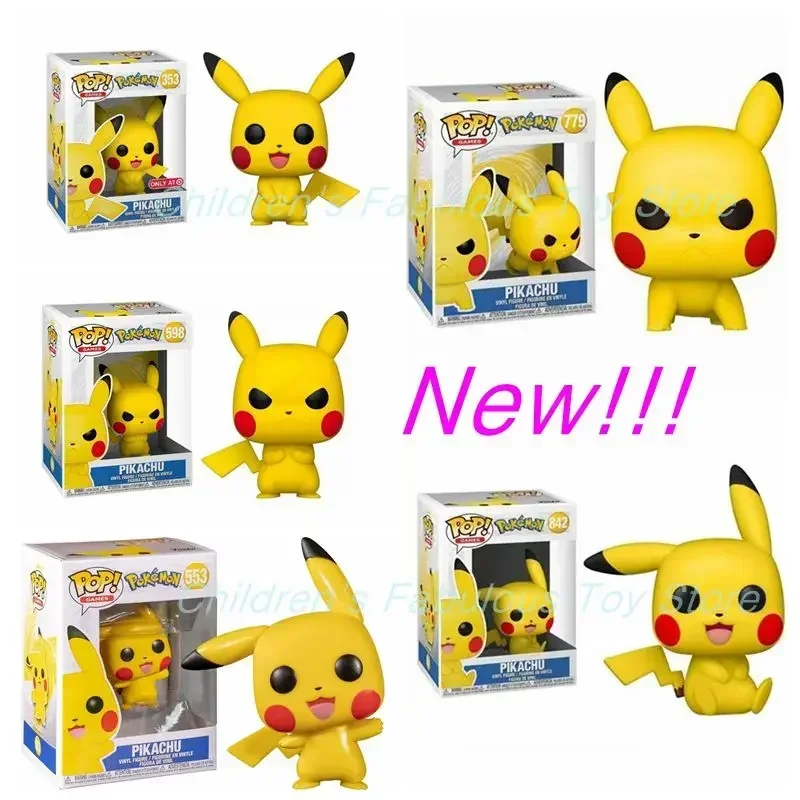 Серия Funko POP Pokeman Pikachu # 598 # 353 # 553 # 779 # 842 виниловые куклы, экшн-фигурка, модель ПВХ, игрушка для детей, подарок