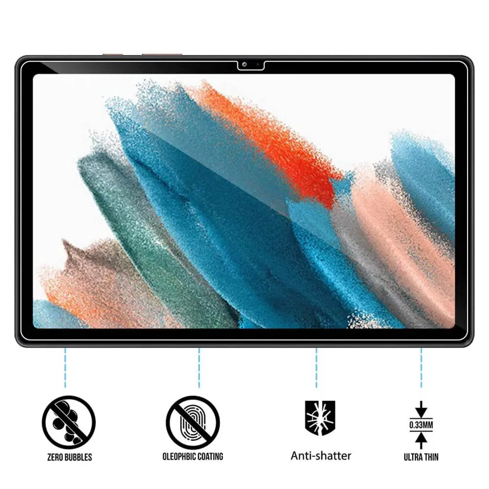 Vidrio templado para tableta Samsung Galaxy Tab A8, película protectora de pantalla, para modelos 10,5, 2021, SM-X200, SM-X205, X200, X205, X207, 3 paquetes