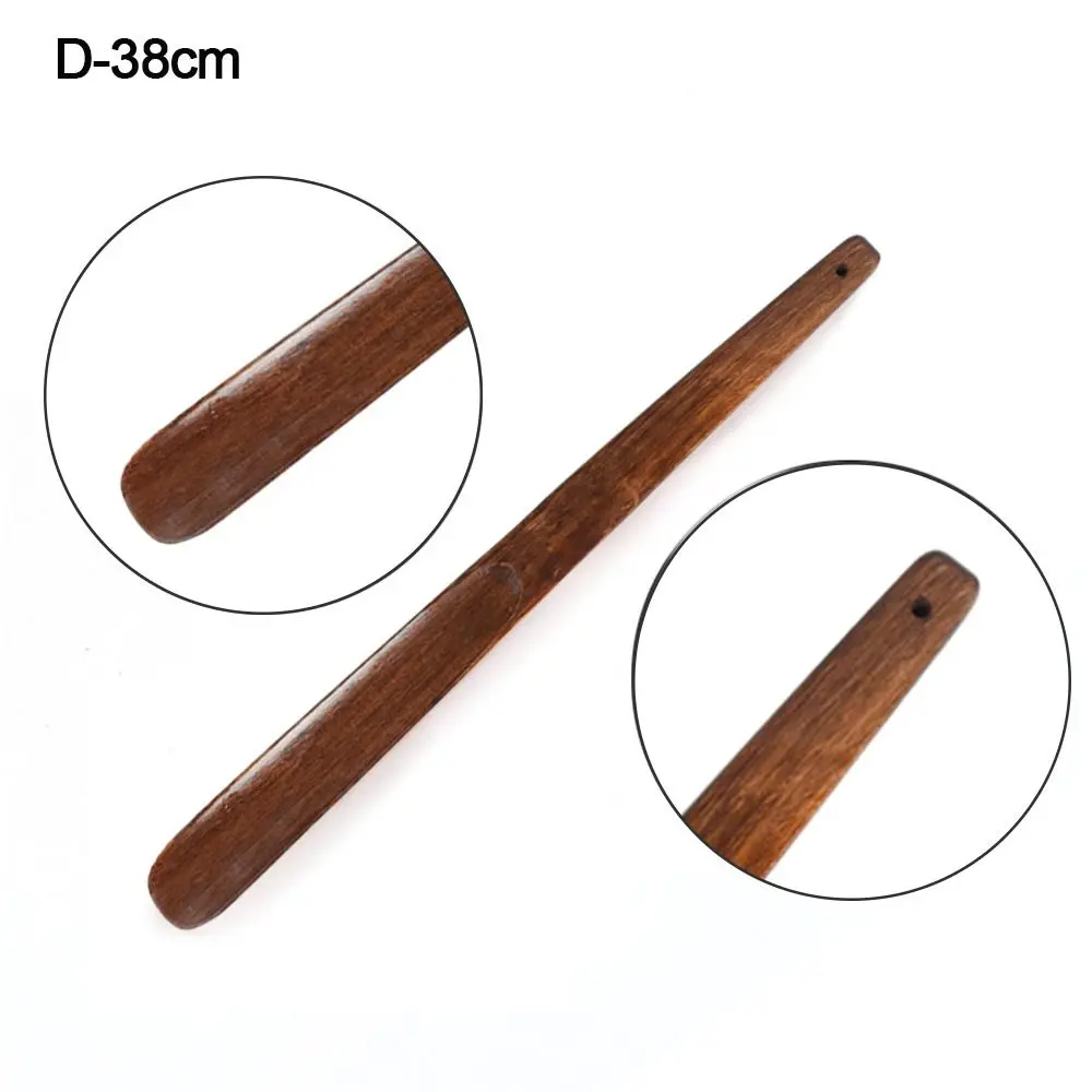 Hanging Shoe Horn Easy Remover Extra Long Handle Shoehorn Lifter Wooden Easy on Off Seniors Put on Shoes Tools