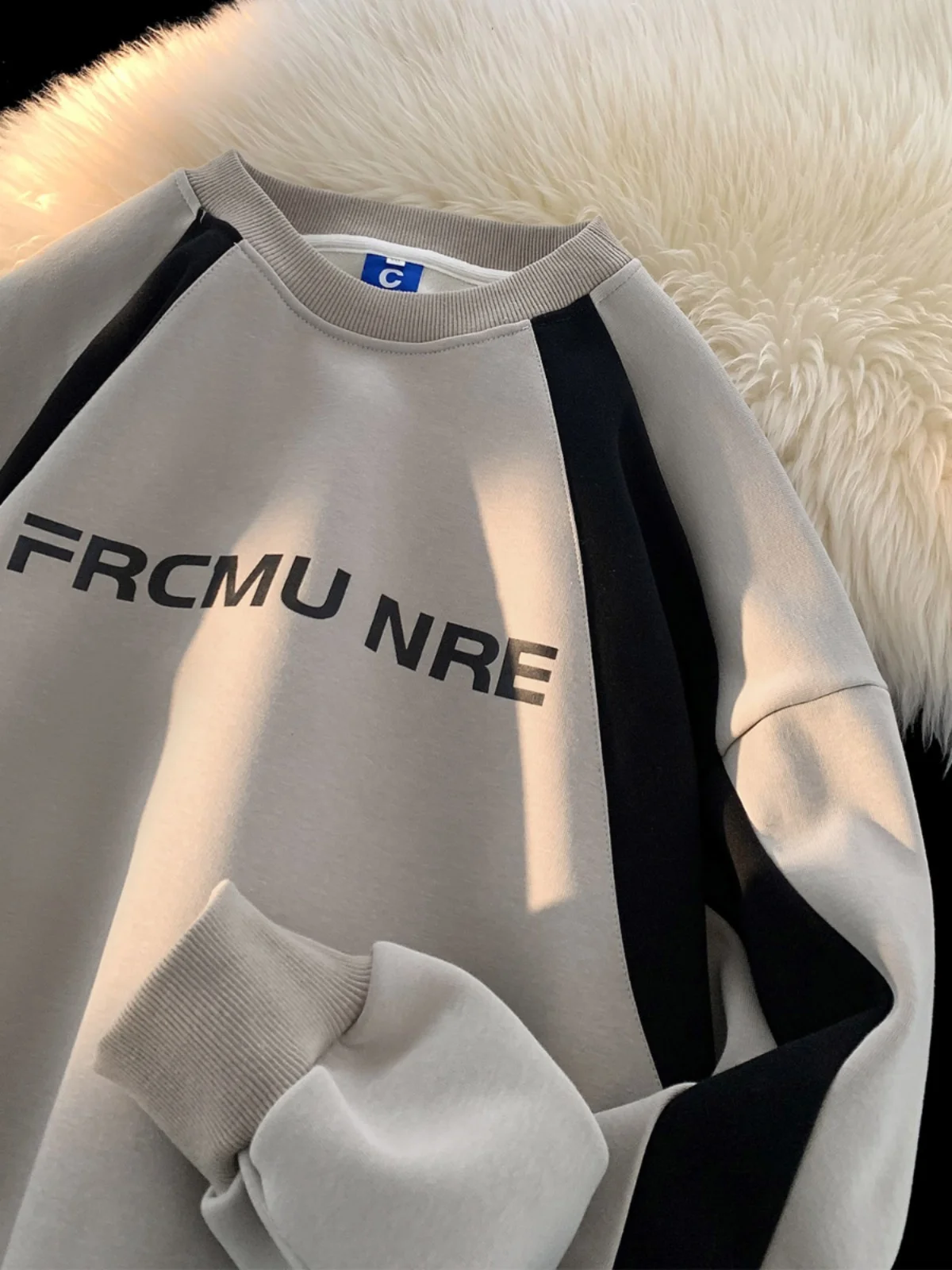 

Мужская толстовка с круглым вырезом, весна-осень 2024, новинка, с буквенным принтом, в американском ретро-стиле, спортивная одежда, верхняя одежда для подростков