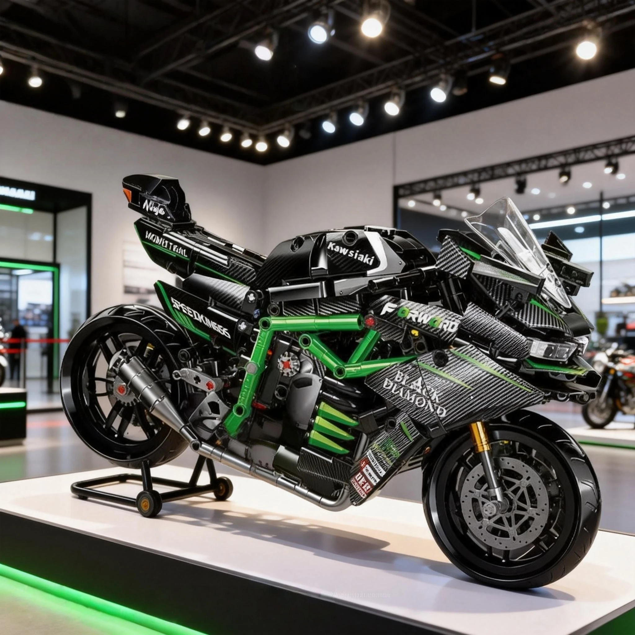 Novo 1:8 conjuntos de blocos de construção de moto moc tijolos modelo de motocicleta presentes de natal para meninos crianças