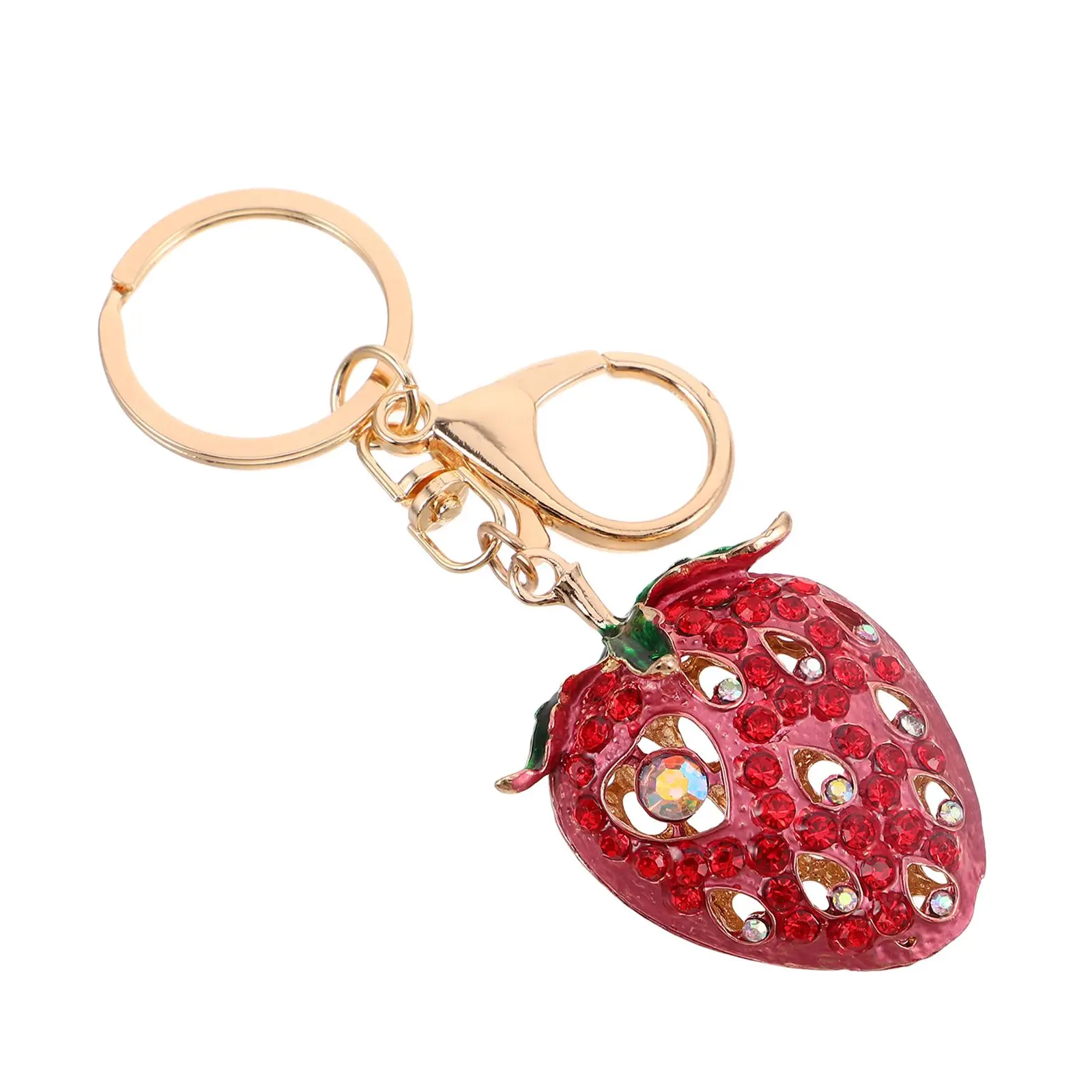 

Strawberry Keychain Cute Accessory Bag Charms Food Backpack for Girls Zinc Alloy