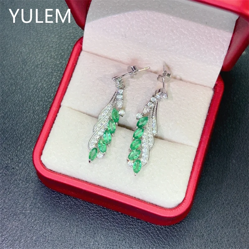 

YULEM 2026 новый дизайн для женщин, повседневная одежда, серебро 925 пробы, серьги с натуральным маркизом 2,5x5 мм