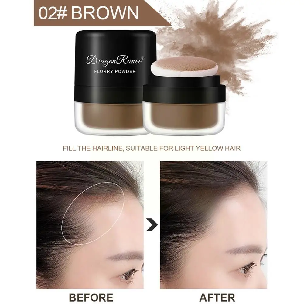 1PC Hairline Repair Filling Powder With Puff Fluffy Contour Line Pang Forehead Powder Concealer Thin Hair Powder Shadow Mak U7F7