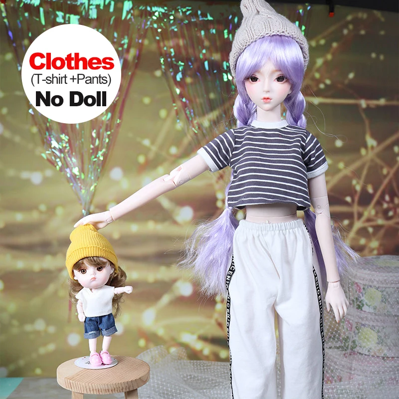 Doll\'s Clothes DIY Dress Up Fashion Doll Accessories T-shirt Shorts Suitable for Thin Doll 60cm BJD 1/3 Girl doll